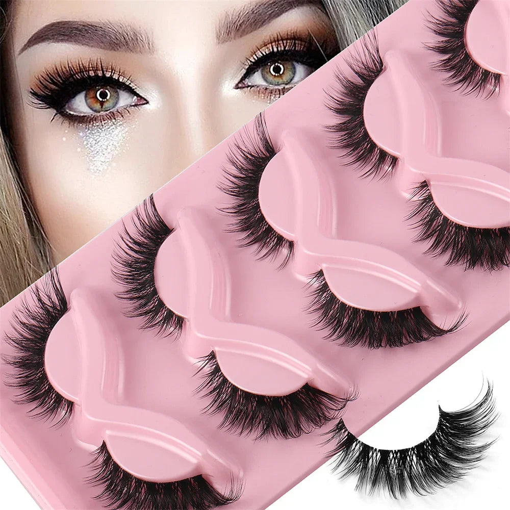 3D Cat Eye Lashes | Fluffy Soft Mink False Eyelashes | Glamour Eye Lashes