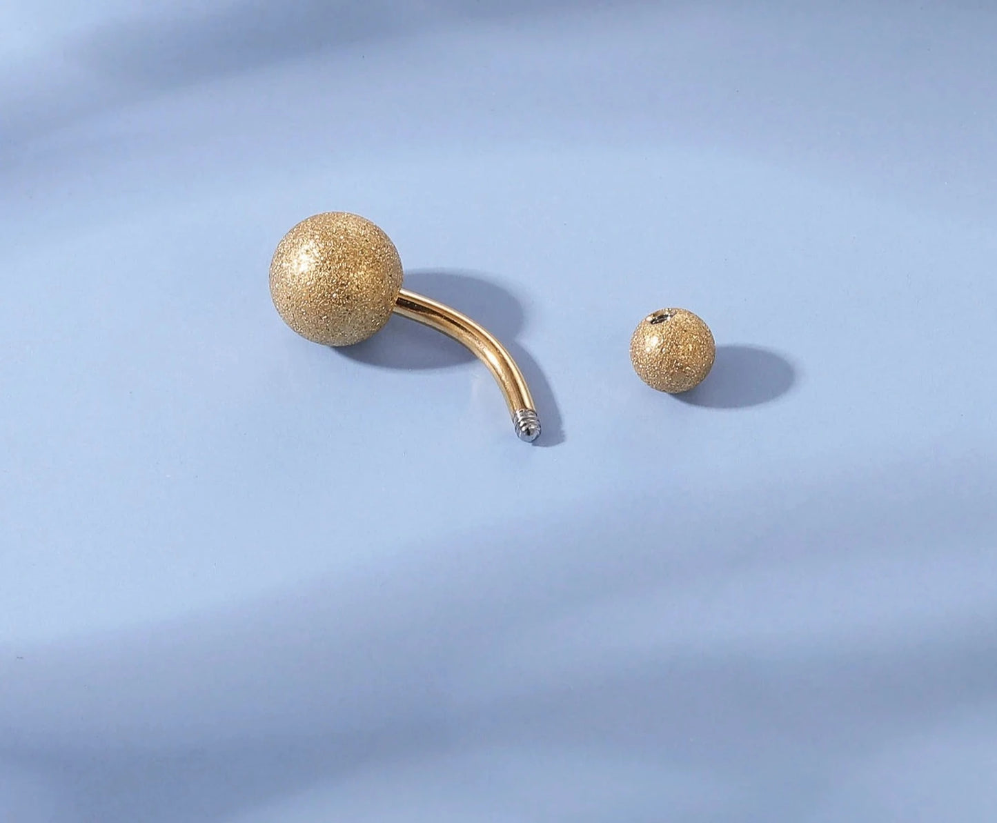 Gold Colour Stainless Steel Belly Ring | Flower Heart Crystal Navel Belly Button Rings | Butterfly Navel Piercings 14G - Glamour Touch