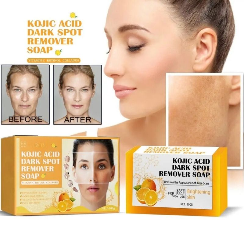 Natural Brightening Soap | Lemon Turmeric & Kojic Acid Soap