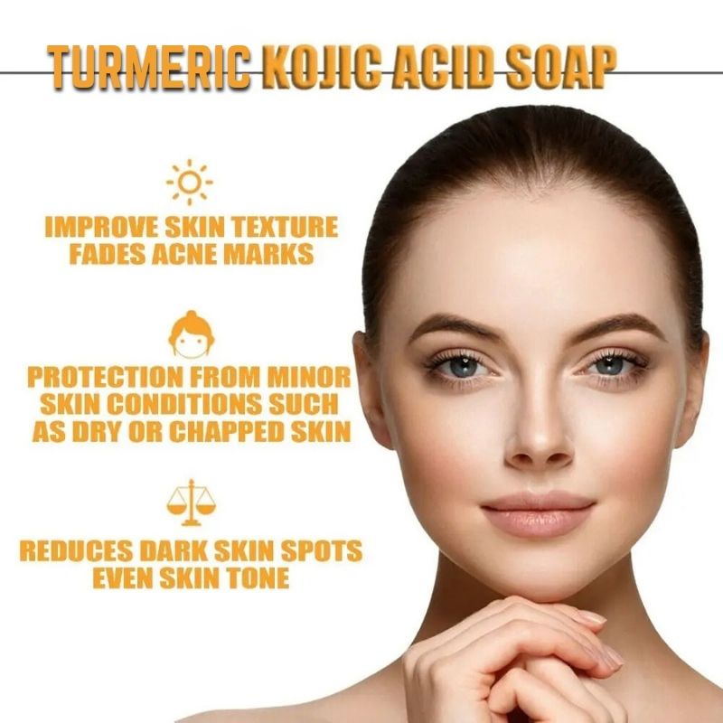 Natural Brightening Soap | Lemon Turmeric & Kojic Acid Soap