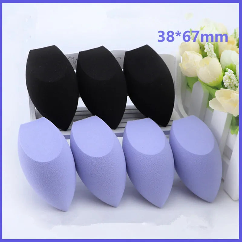 10 pcs Black Makeup Applicator | Super Soft Sponge Powder Blender | Smooth Foundation Contour Blending Puff - Glamour Touch