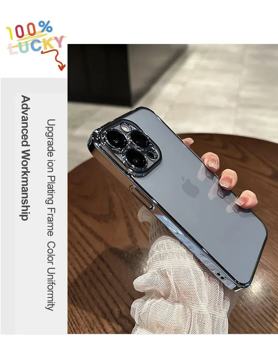 Luxury New High Quality Plating Clear Not Yellowing Case For iPhone 11 Pro Max Mini XS X Plus |Shockproof Cover - Glamour Touch
