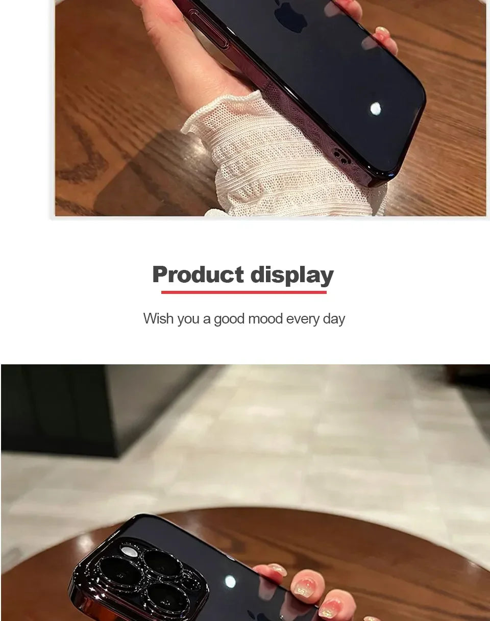 Luxury New High Quality Plating Clear Not Yellowing Case For iPhone 11 Pro Max Mini XS X Plus |Shockproof Cover - Glamour Touch