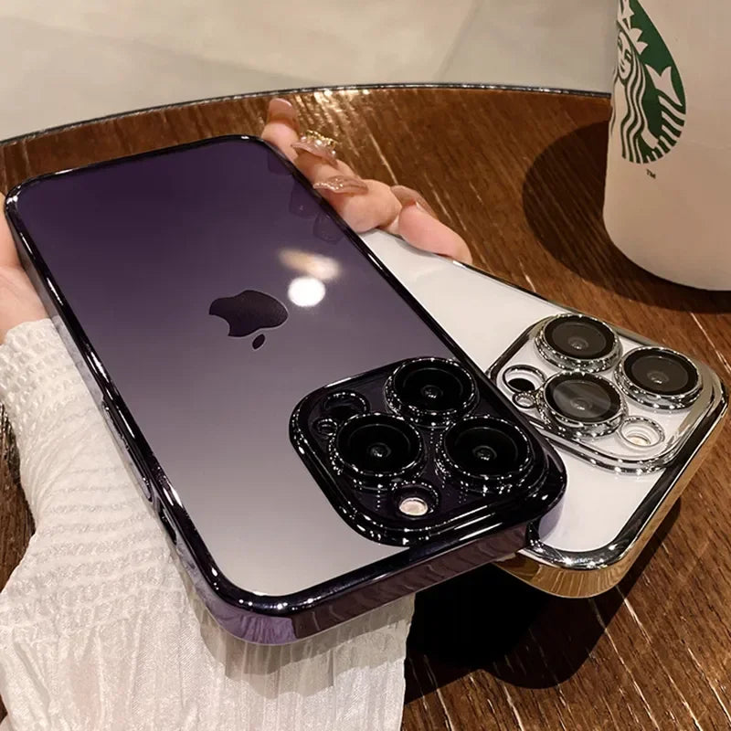 Luxury New High Quality Plating Clear Not Yellowing Case For iPhone 11 Pro Max Mini XS X Plus |Shockproof Cover - Glamour Touch
