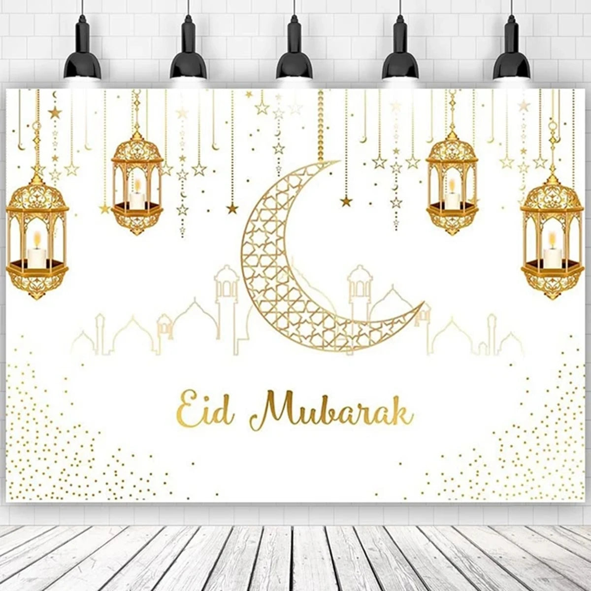 Eid Mubarak Background Backdrop | Ramadan Decoration For Home 2024 |Islam Muslim Party Supplies | Ramadan Kareem |Eid Al-fiter |Gift - Glamour Touch