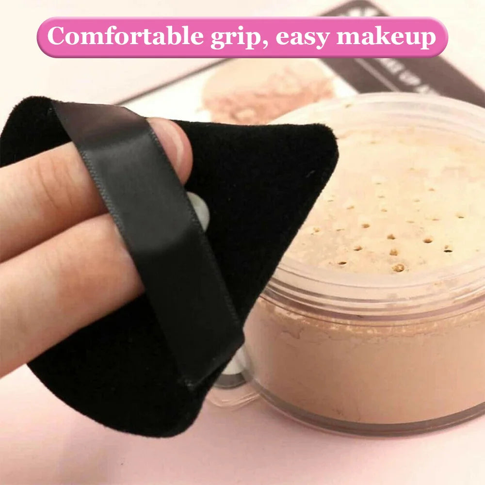2/6 Pcs Soft Velvet Cosmetic Puff | Face Makeup Sponge | Foundation Puff Triangle | Powder Puff | Makeup Blender |Beauty Make Up Tools - Glamour Touch