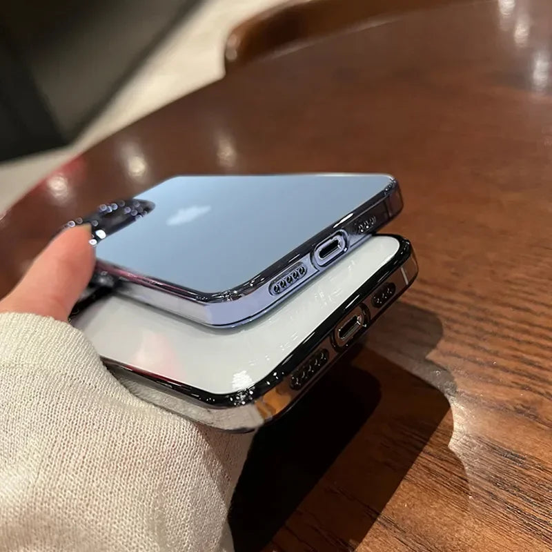 Luxury New High Quality Plating Clear Not Yellowing Case For iPhone 12 13 Pro Max Mini Plus |Shockproof Cover - Glamour Touch