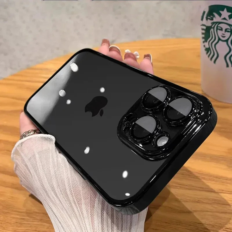 Luxury New High Quality Plating Clear Not Yellowing Case For iPhone 12 13 Pro Max Mini Plus |Shockproof Cover - Glamour Touch