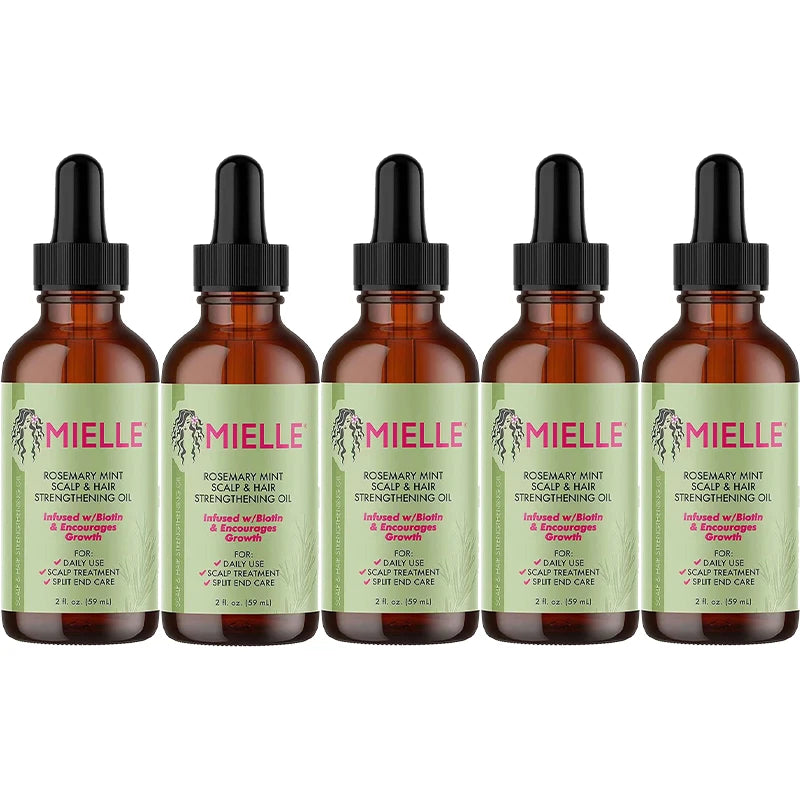 Rosemary Mint Scalp Hair Strengthening Oil Biotin Essential Oils Nourishing Treatment Split Ends Dry All Types - Glamour Touch