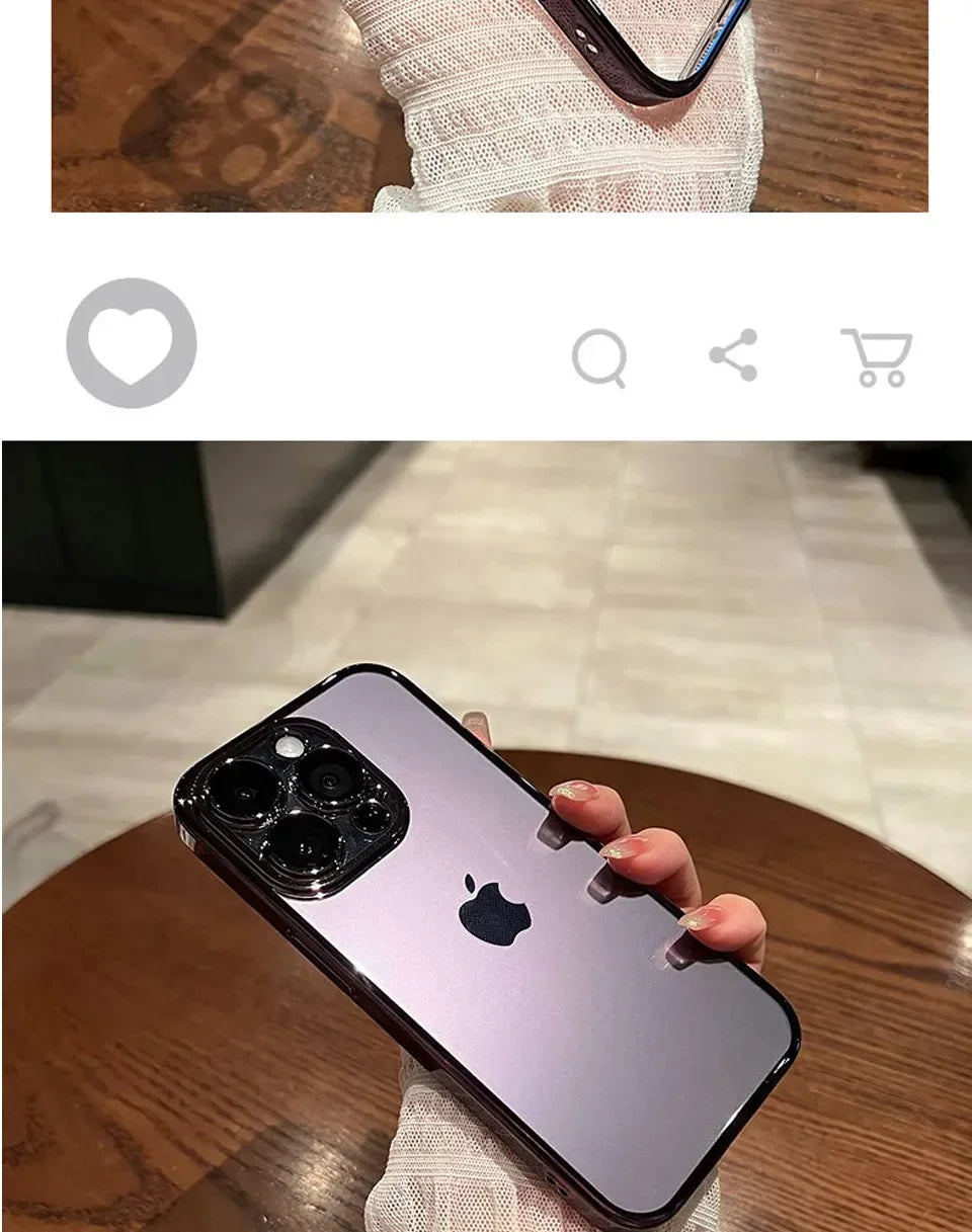 Luxury New High Quality Plating Clear Not Yellowing Case For iPhone 11 Pro Max Mini XS X Plus |Shockproof Cover - Glamour Touch