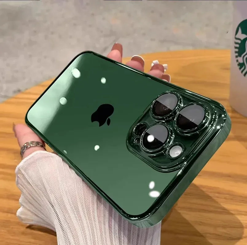 Luxury New High Quality Plating Clear Not Yellowing Case For iPhone 12 13 Pro Max Mini Plus |Shockproof Cover - Glamour Touch