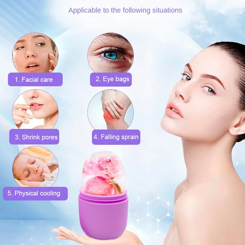 Silicone Facial Ice Roller | Cooling Skin Care Massager