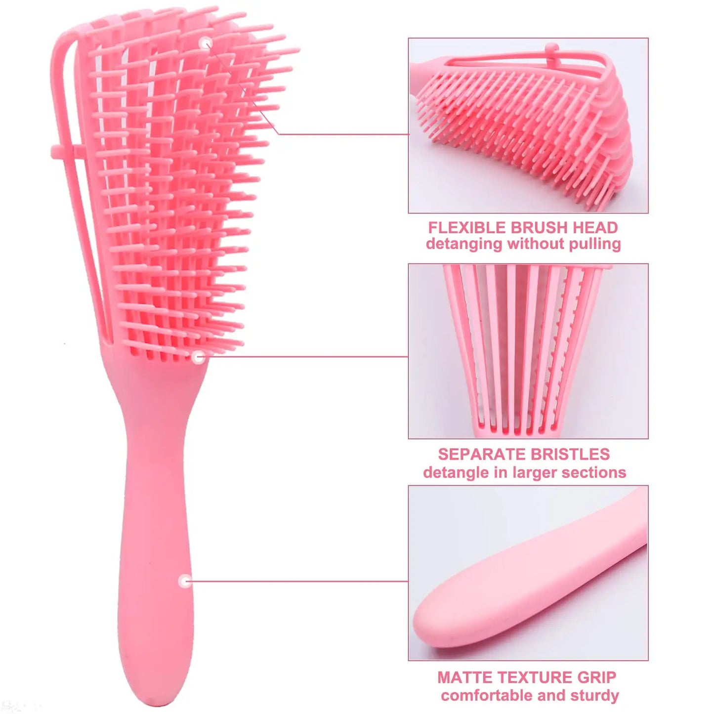 Hair Brush | Detangling Brush | Scalp Massage Hair Comb | Detangling Brush for Curly Hair |Brush Detangler | Hairbrush | Women Men Salon Tools - Glamour Touch