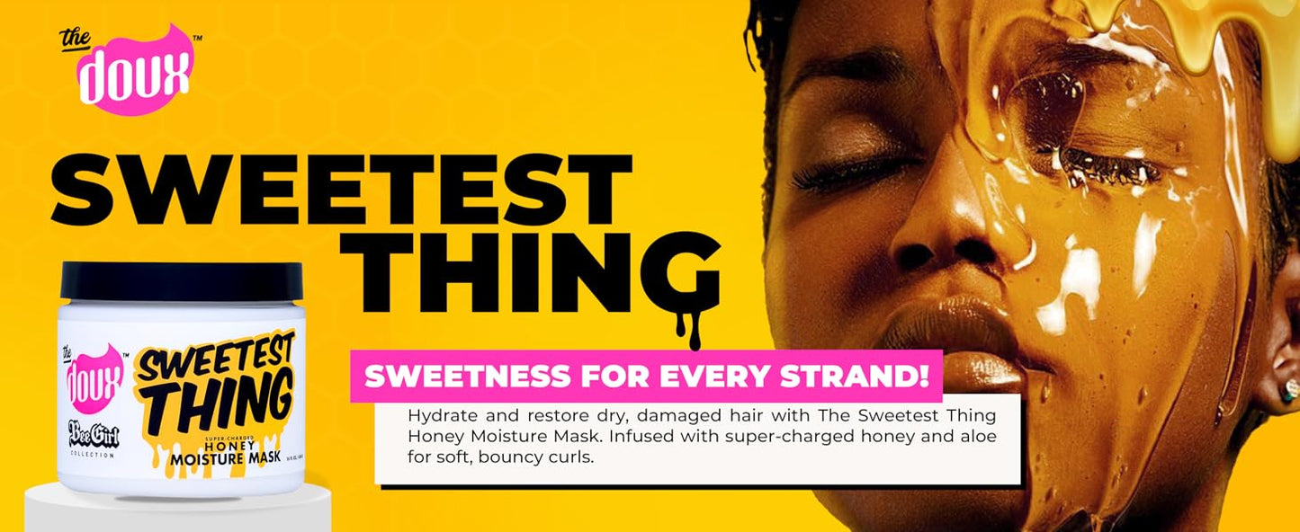 The Doux Sweetest Thing Honey Moisture Mask, Curly Hair Mask, With Natural Honey, Suitable For All Curl Types