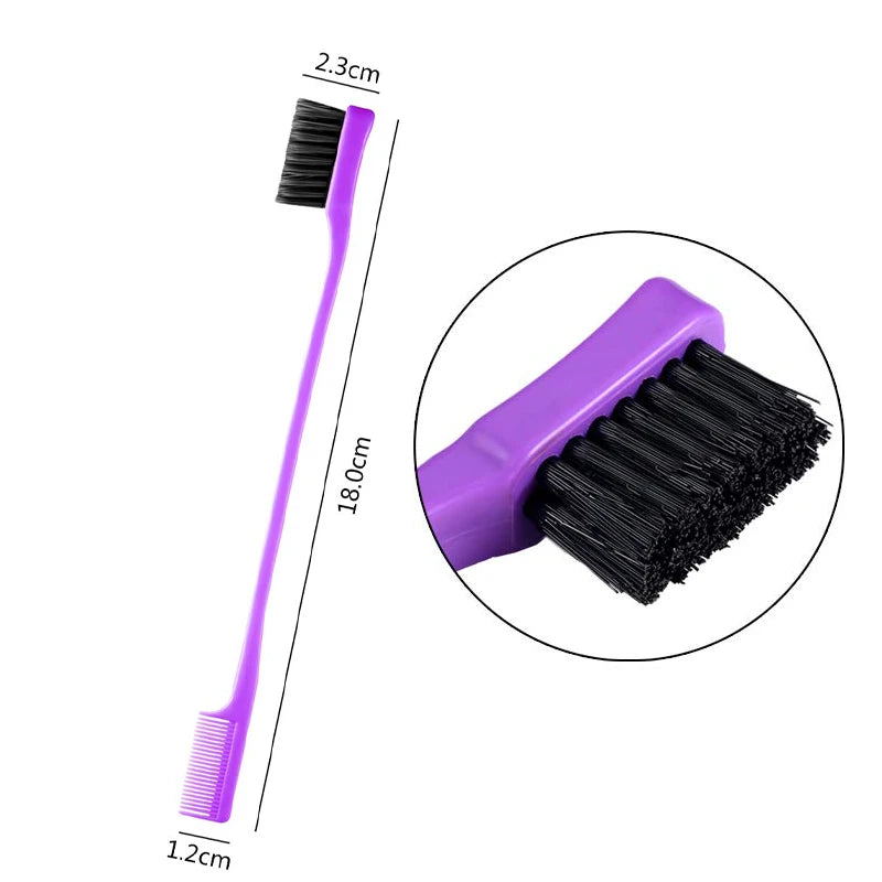 Double Side Edge Hair Comb | Control Hair Styling Brush | Salon Professional Accessories 2 in 1 - Glamour Touch