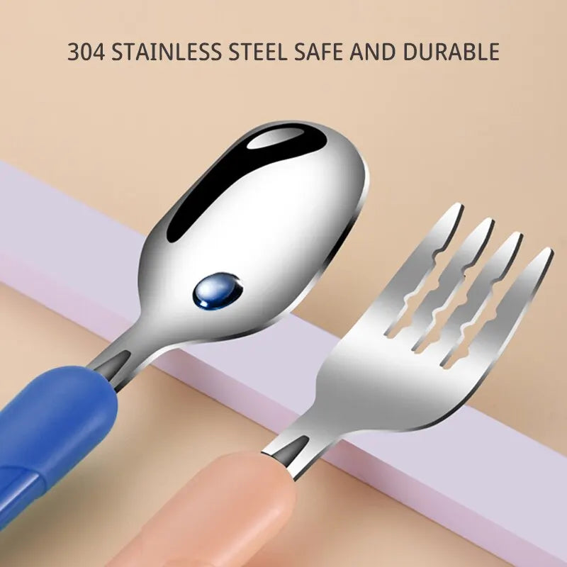 Kids' Stainless Steel Knife & Fork Set | Baby Training tableware