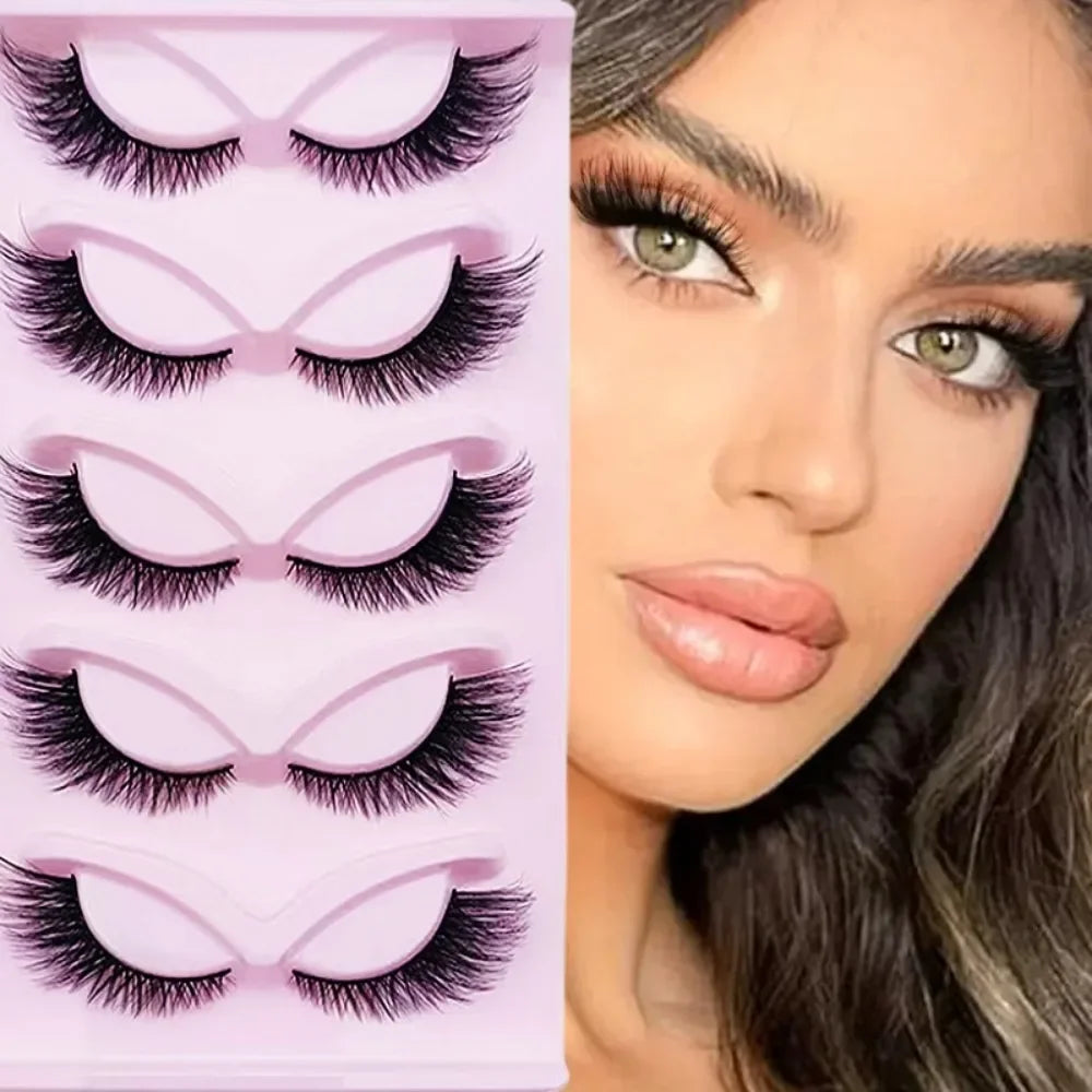 Cat Eye Lashes | Wispy Fluffy Eye Lashes Extensions | Glamour Eyelashes Set