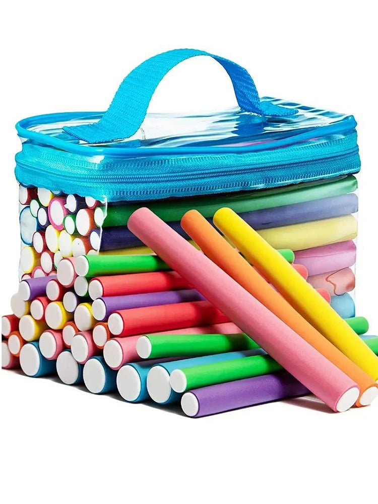 Flexible Curling Rods Set | Hair Twist Flexi Rods & Foam Rollers | No Heat Curlers
