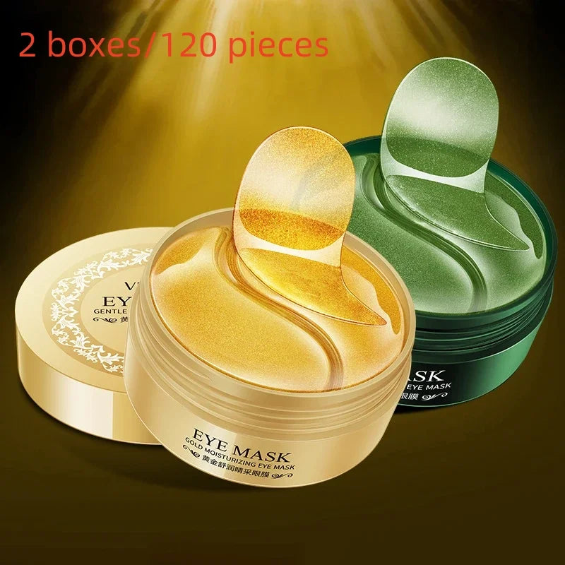 120 pcs BIOAQUA Gold Collagen Mask Anti Dark Circles Bags Anti-Moisturizing Wrinkle Eye Patches Eyes Skin Care Products - Glamour Touch
