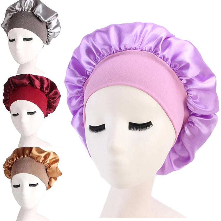 Women Bonnet | Satin Sleeping Hat Hair | Night Sleep Cap | Head Cover Bonnets |Shower Caps For Bath  And Sauna |Bathing Bonnet - Glamour Touch