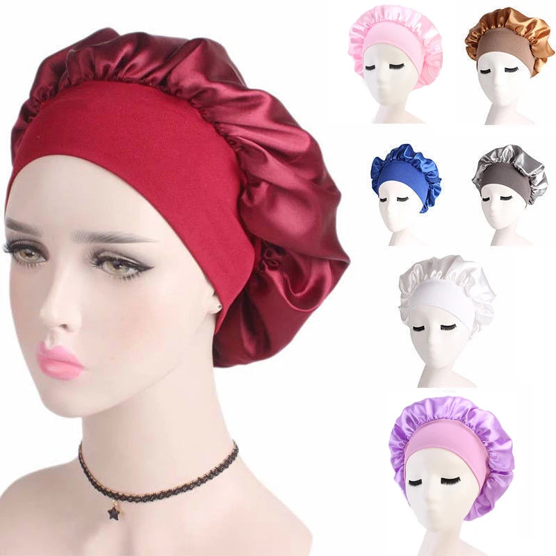 Women Bonnet | Satin Sleeping Hat Hair | Night Sleep Cap | Head Cover Bonnets |Shower Caps For Bath  And Sauna |Bathing Bonnet - Glamour Touch