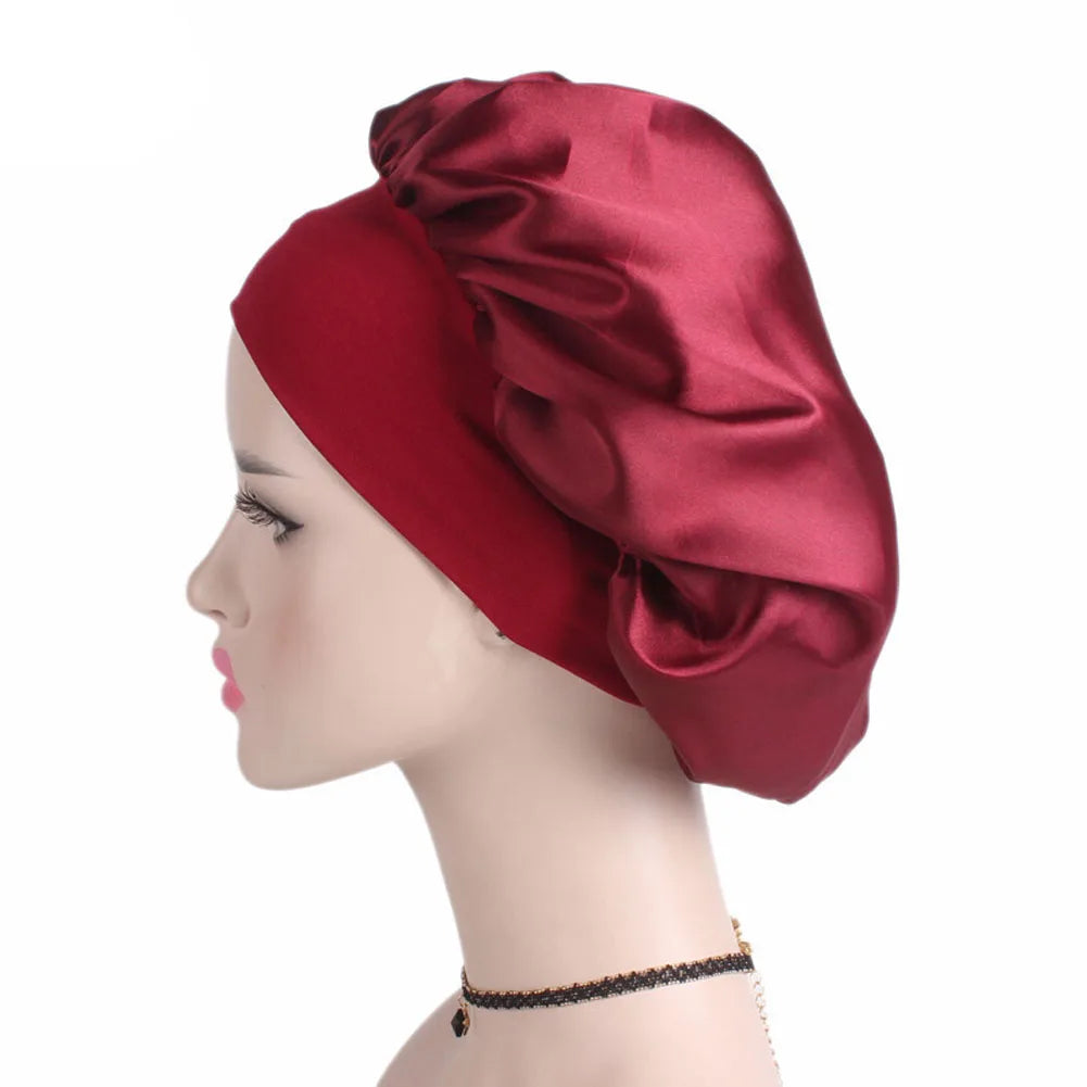 Women Bonnet | Satin Sleeping Hat Hair | Night Sleep Cap | Head Cover Bonnets |Shower Caps For Bath  And Sauna |Bathing Bonnet - Glamour Touch