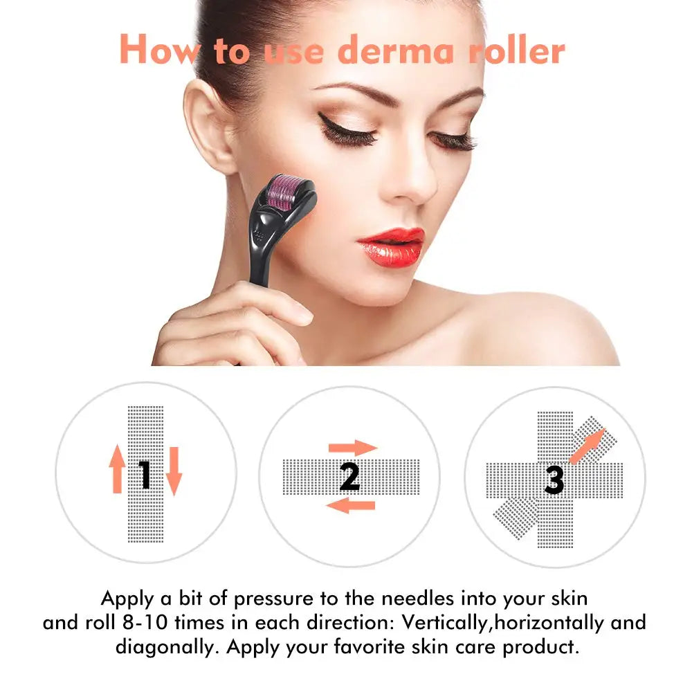 Derma Roller needle Instrument for Face 0.2mm[product_title].25mm[product_title].3mm - Skin Care 540 Titanium Needles Skin Care Tool - Glamour Touch