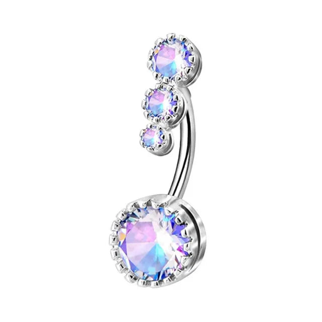 Crystal Belly Button Rings | Surgical Steel Heart Navel Piercing | Sexy Flower Belly Rings | Body Piercing | Ombligo Navel Rings - Glamour Touch