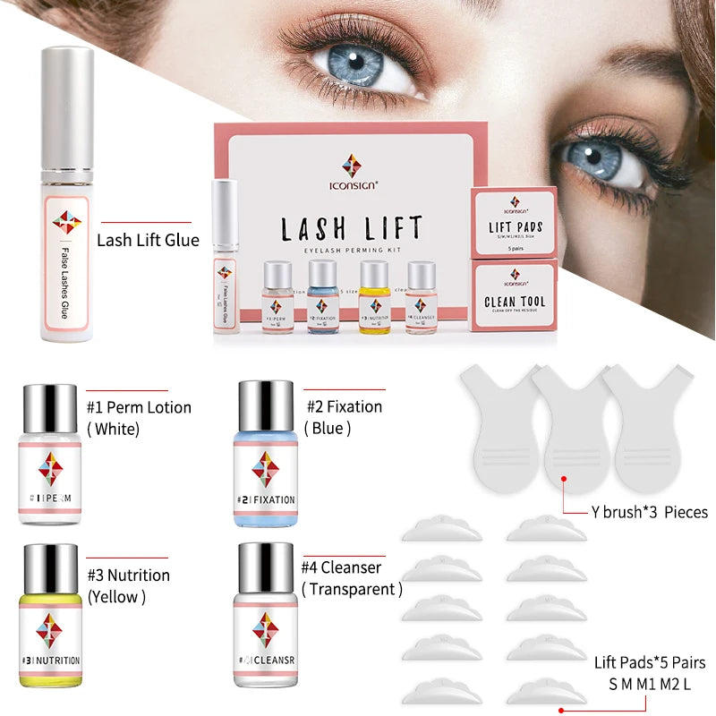 ICONSIGN Lash Lift Kit | Lifting Eyelash | Eyelash Enhancer | Eyelash Lifting Kit| Lash Perm Eye Makeup - Glamour Touch