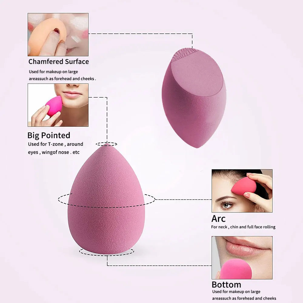 Makeup Sponge Blenders | Soft Cosmetic Puffs for Foundation & Powder | Beauty Tools