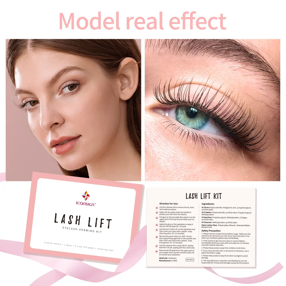 ICONSIGN Lash Lift Kit | Lifting Eyelash | Eyelash Enhancer | Eyelash Lifting Kit| Lash Perm Eye Makeup - Glamour Touch