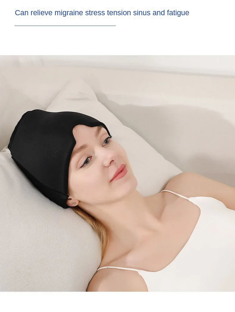 Migraine Relief Hat | headache hat |Hot Cold Therapy | Ice Cap For Pain Relieve | Ice Hat | Head Wrap Massage |Sleep Tool - Glamour Touch