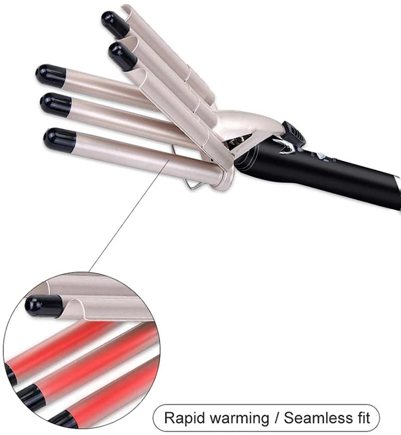 Professional Hairdressing non-straight hair five-tube curling rod splint big wave hair perm automatic hair curler