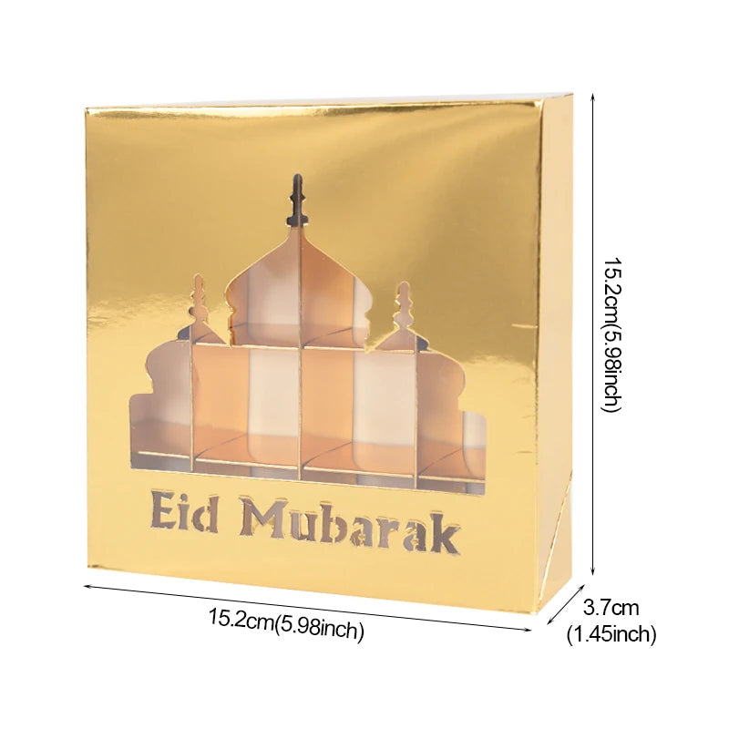 Close-up of Eid Mubarak Gift Box Design - Glamour Touch