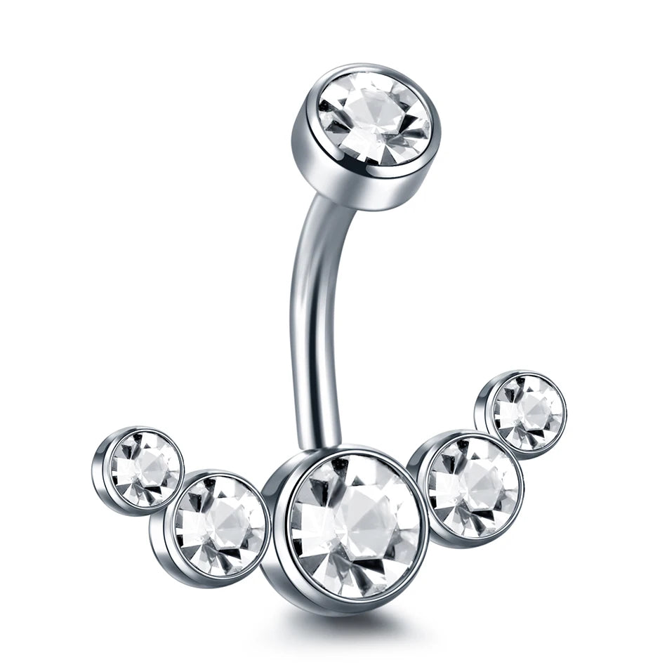 Surgical Steel Belly Button Ring | Navel Nombril Piercing | Belly Ring | Sexy Women Belly Piercing |Body Jewellery Ombligo 14G - Glamour Touch