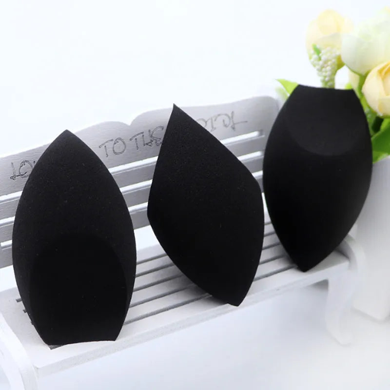 10 pcs Black Makeup Applicator | Super Soft Sponge Powder Blender | Smooth Foundation Contour Blending Puff - Glamour Touch