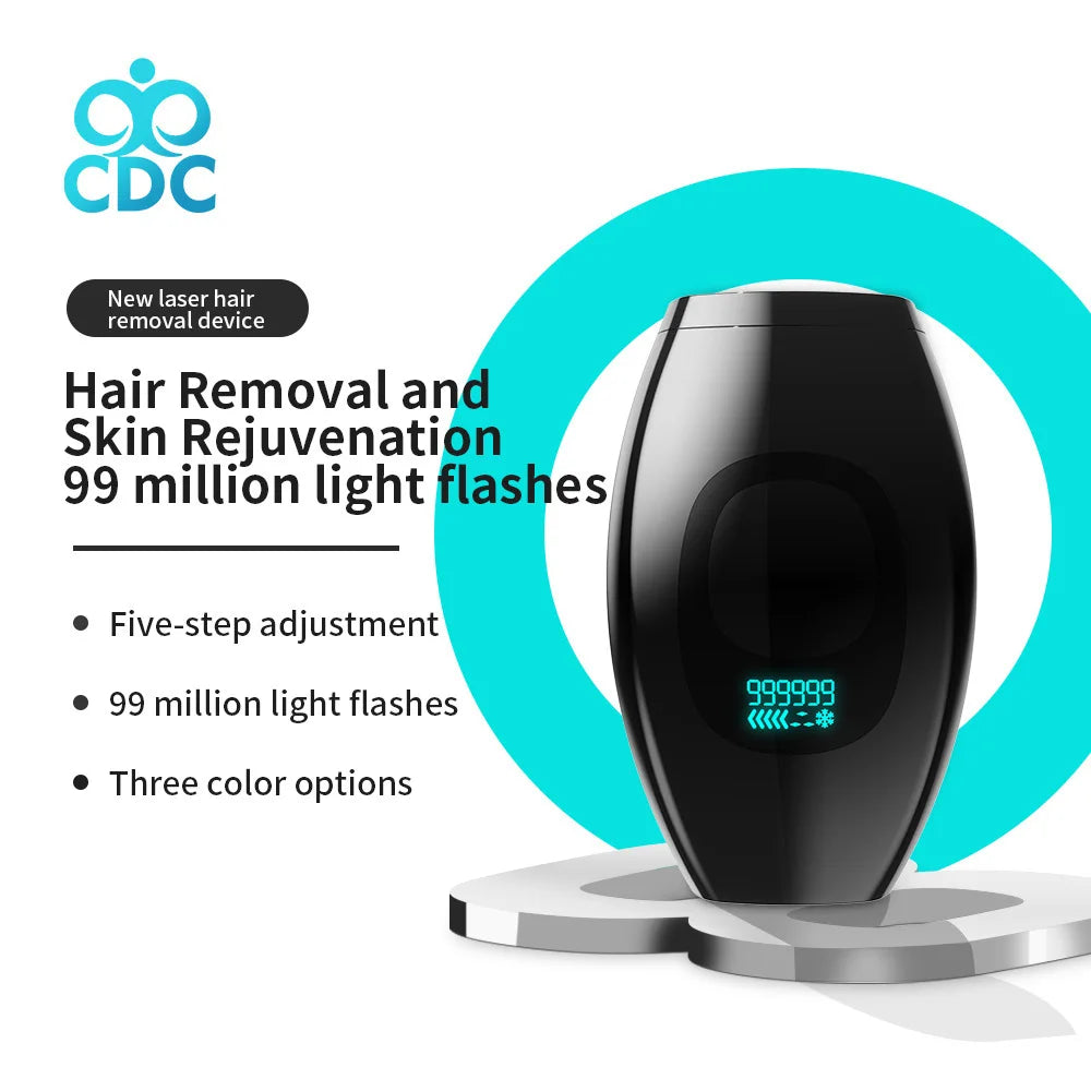 Painless Laser Hair Removal | Facial Professional Epilator Device LCD Display