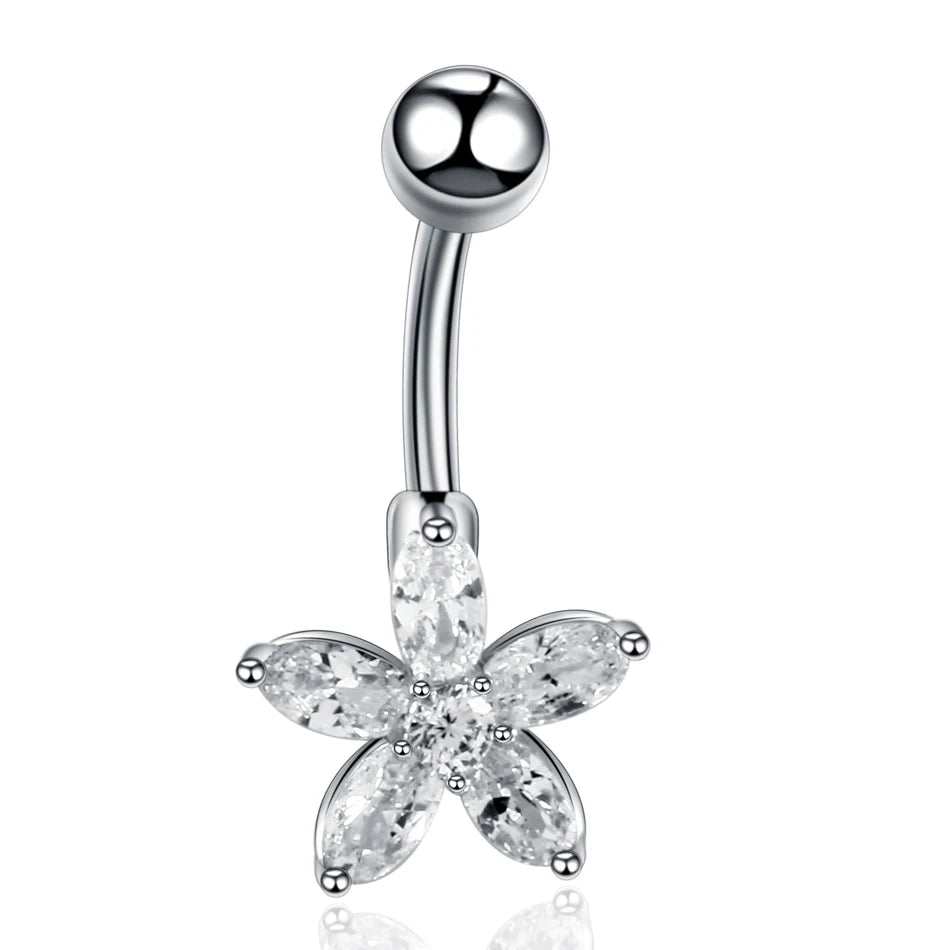 Surgical Steel Belly Button Ring | Navel Nombril Piercing | Belly Ring | Sexy Women Belly Piercing |Body Jewellery Ombligo 14G - Glamour Touch