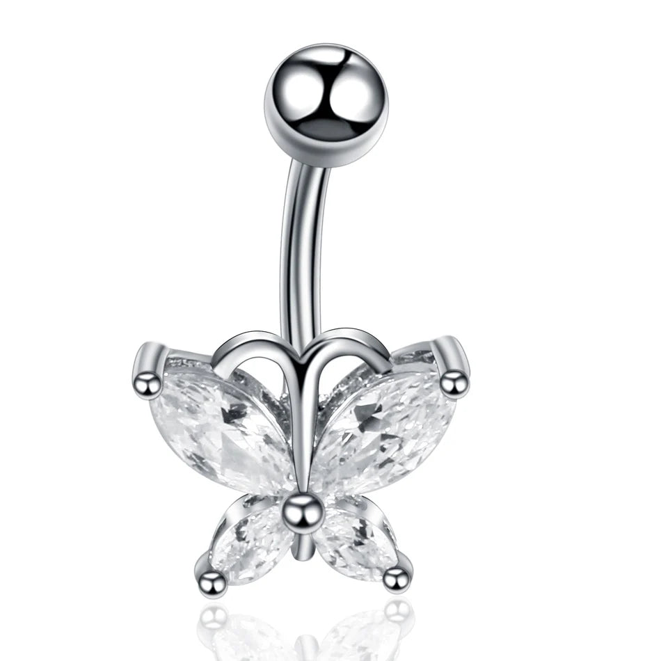 Surgical Steel Belly Button Ring | Navel Nombril Piercing | Belly Ring | Sexy Women Belly Piercing |Body Jewellery Ombligo 14G - Glamour Touch