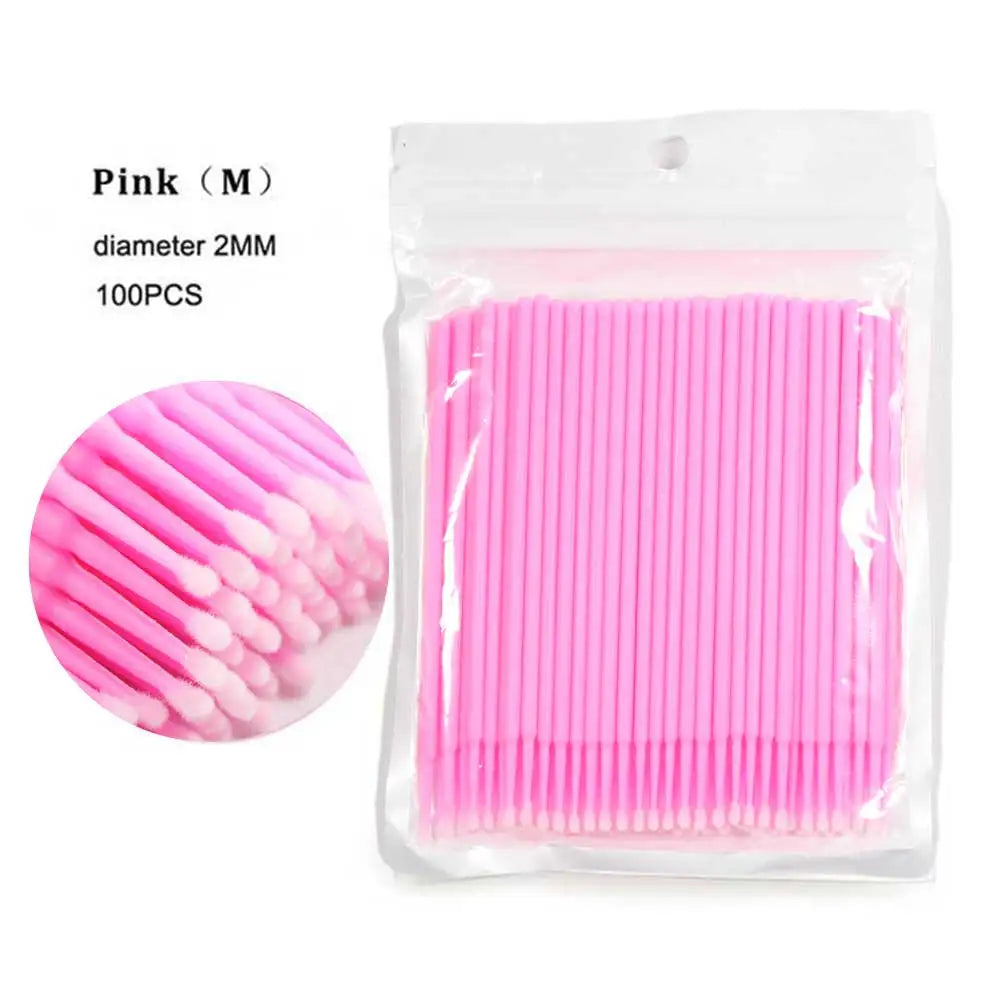 Disposable MicroBrush Eyelashes Extension Individual Lash Removing Swab | Micro Brush For Eyelash | Extension Tools - Glamour Touch