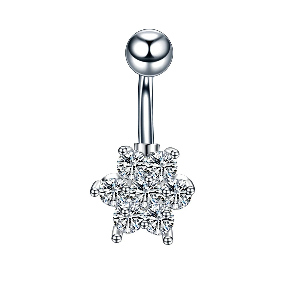 Surgical Steel Belly Button Ring | Navel Nombril Piercing | Belly Ring | Sexy Women Belly Piercing |Body Jewellery Ombligo 14G - Glamour Touch