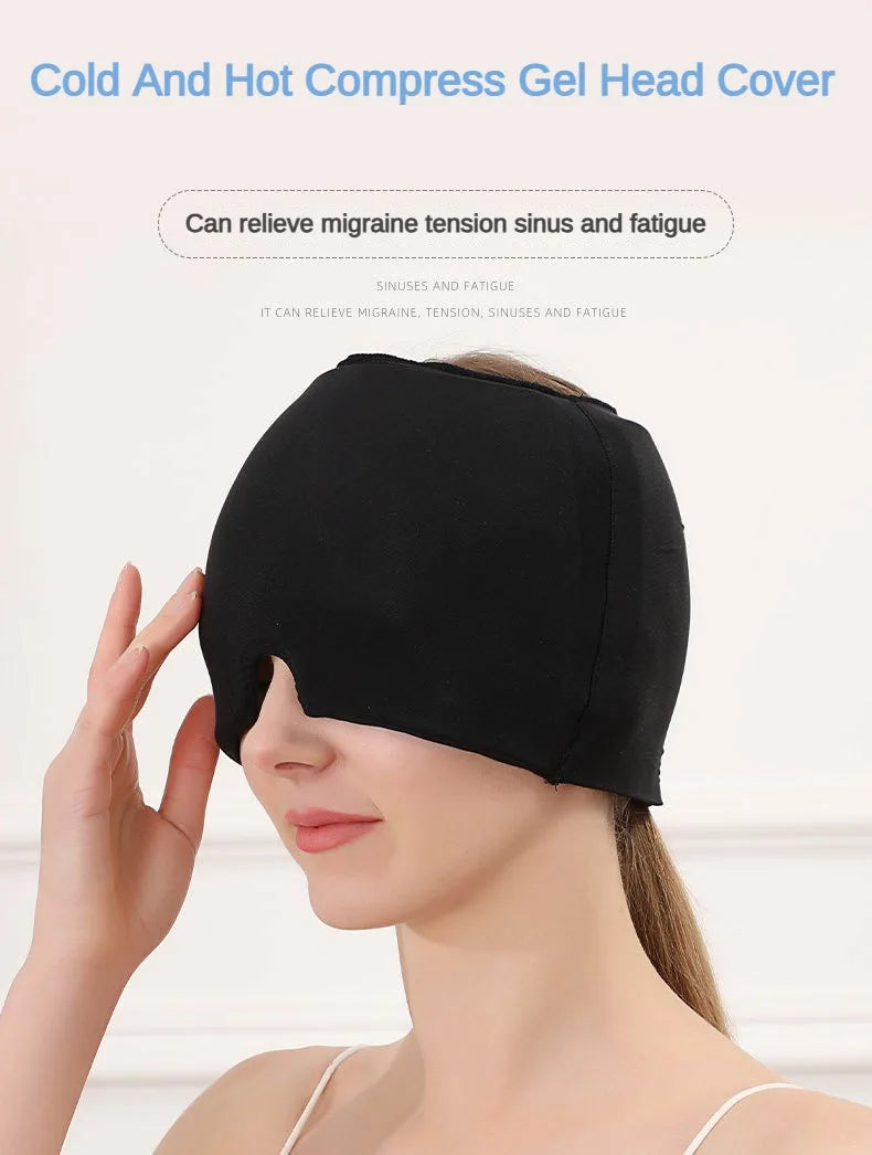 Migraine Relief Hat | headache hat |Hot Cold Therapy | Ice Cap For Pain Relieve | Ice Hat | Head Wrap Massage |Sleep Tool - Glamour Touch