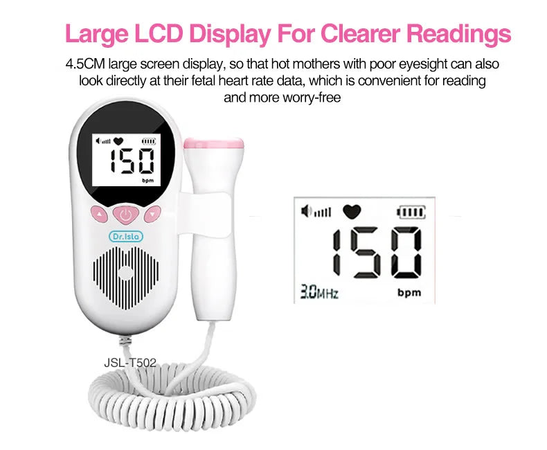 Doppler Fetal Heart Rate Monitoring Home |Pregnant Women| Listen To Baby Fetal Movement Ultrasound - Glamour Touch