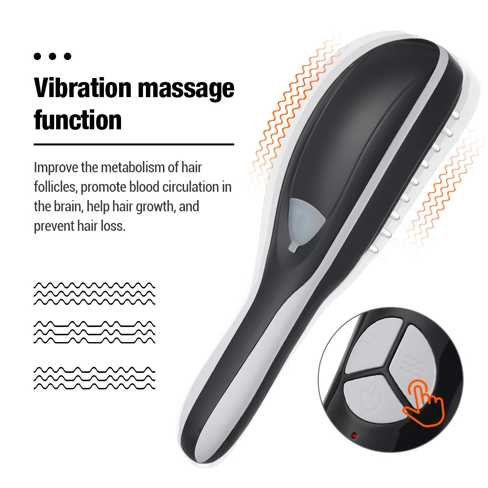 Massage Comb with Infrared Therapy and Oil Nano Sprayer for Hair Growth | Nourish Scalp Brush