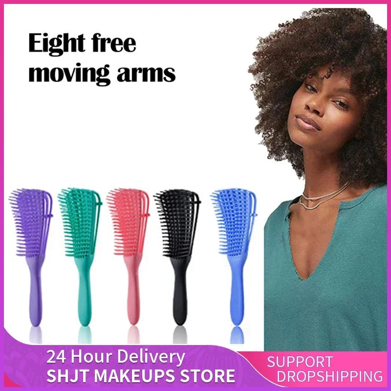 Hair Brush | Detangling Brush | Scalp Massage Hair Comb | Detangling Brush for Curly Hair |Brush Detangler | Hairbrush | Women Men Salon Tools - Glamour Touch