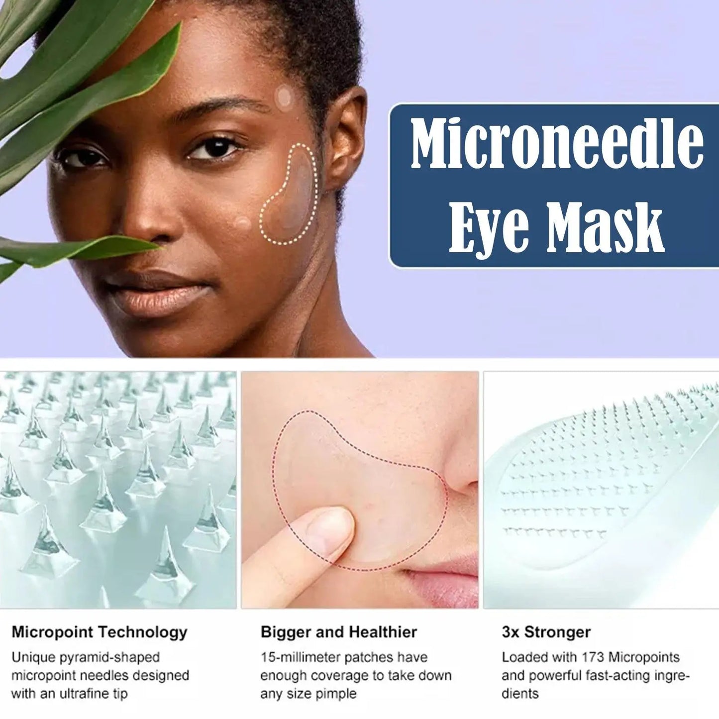 Hyaluronic Acids Microneedle Eye Patch Removal Hyaluronic Pads Skin Care Whitening Moisturizing Wrinkles Fine Lines Dark Circles - Glamour Touch