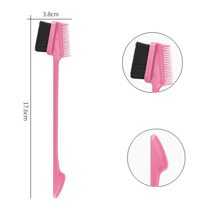 Edge Brush Comb | Double Sided 3 in 1 Edge Control Brush For Baby Hair | Salon Hair Comb Brushes | Beauty Tools | Hairbrush - Glamour Touch