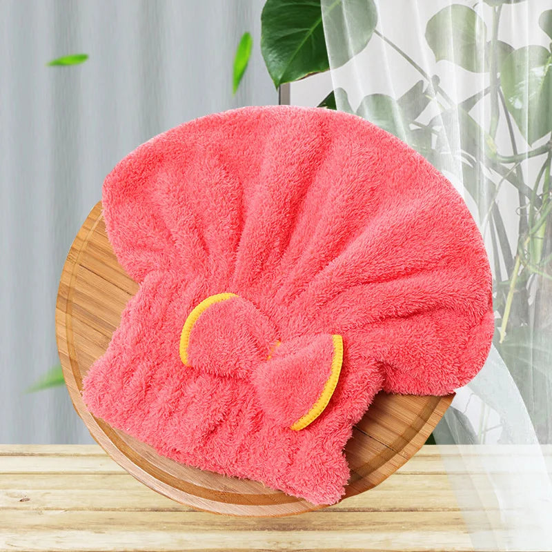 Microfiber Quick Hair Drying Bath Towel | Spa Bowknot Wrap | Towel Cap | Bathroom Accessories | Bonnets For Women | Designer Shower Cap - Glamour Touch