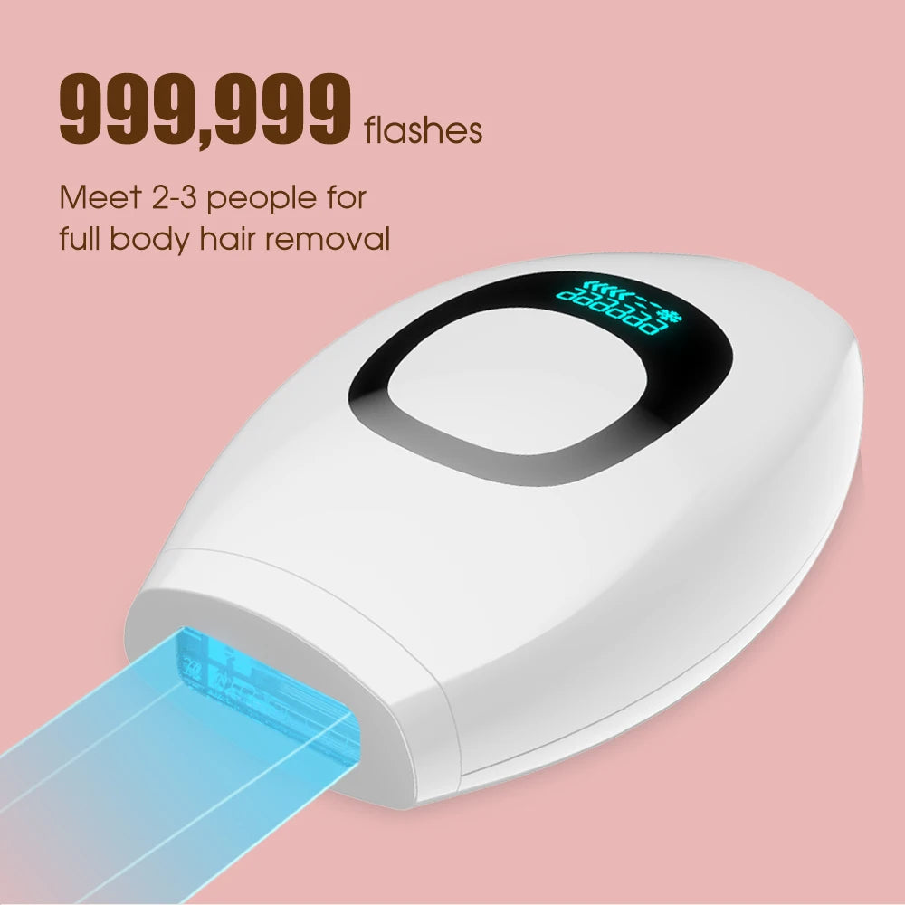 Painless Laser Hair Removal | Facial Professional Epilator Device LCD Display