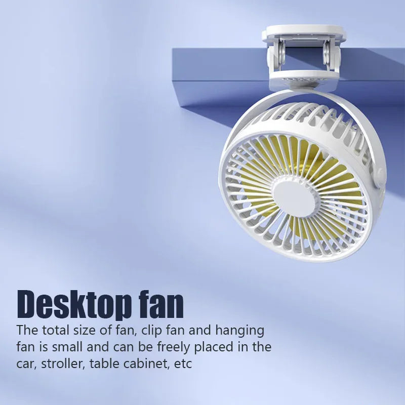 Baby Stroller Clip Fan | Portable Mini Hand Clip Fan USB Charging Quiet Desktop Electric Fan High Quality - Glamour Touch